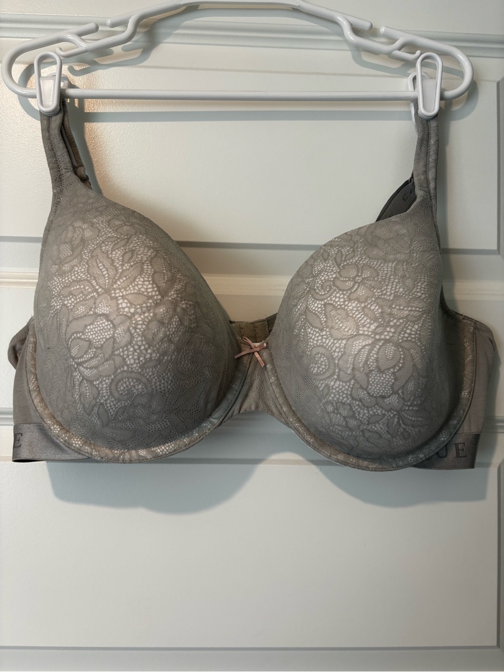 Cacique Gray Lace T-Shirt Bra